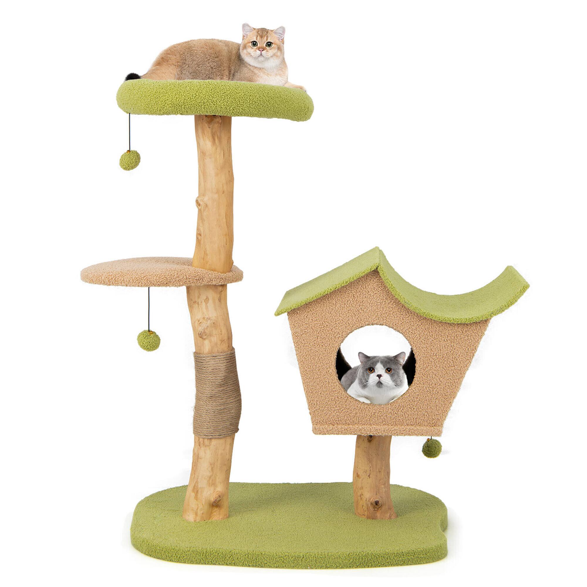 Alt View 8. Gymax - Gymax 43'' Cat Tree w/Padded Top Perch Cat Condo Jumping Platform Balls for Indoor Cats.