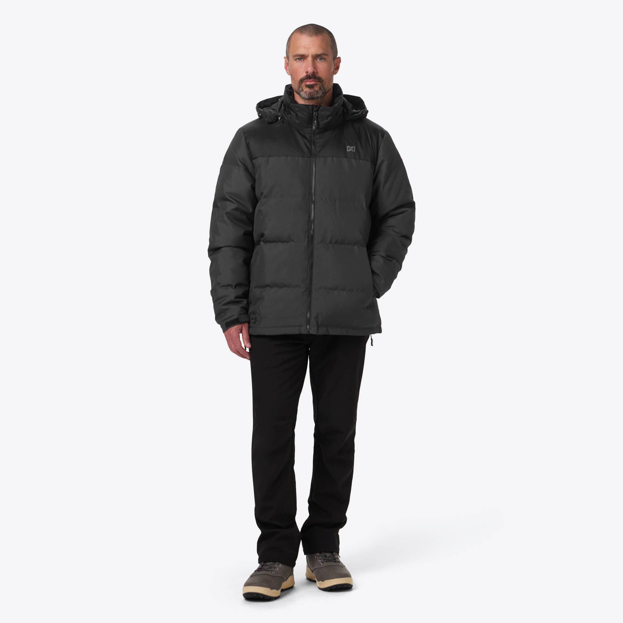 Alt View 1. Mobile Warming - Men's Summit Down Heated Jacket - Grey and Black.