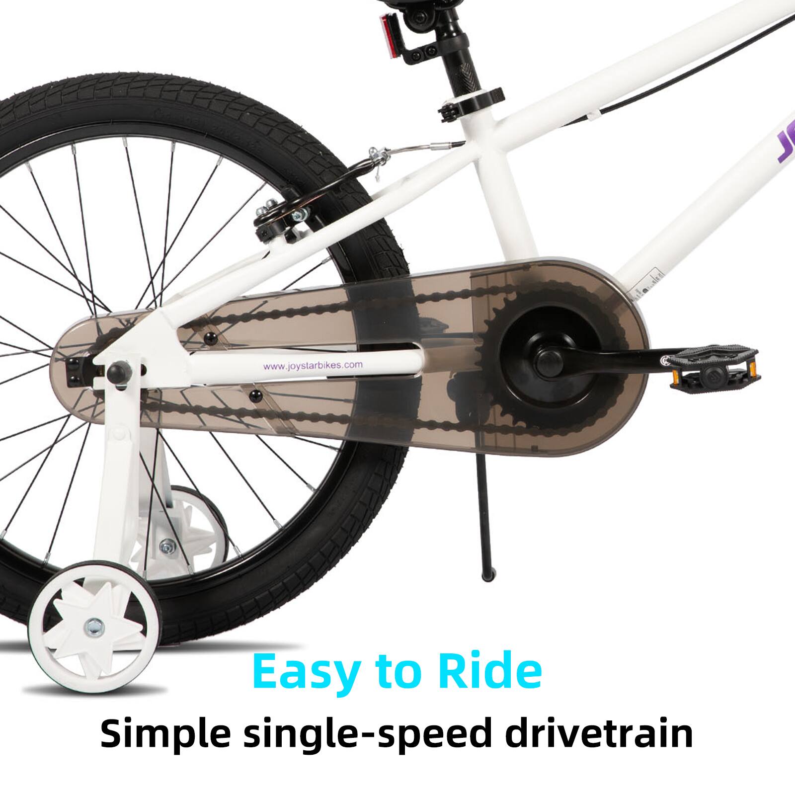 Easy to Ride  
Simple single-speed drivetrain