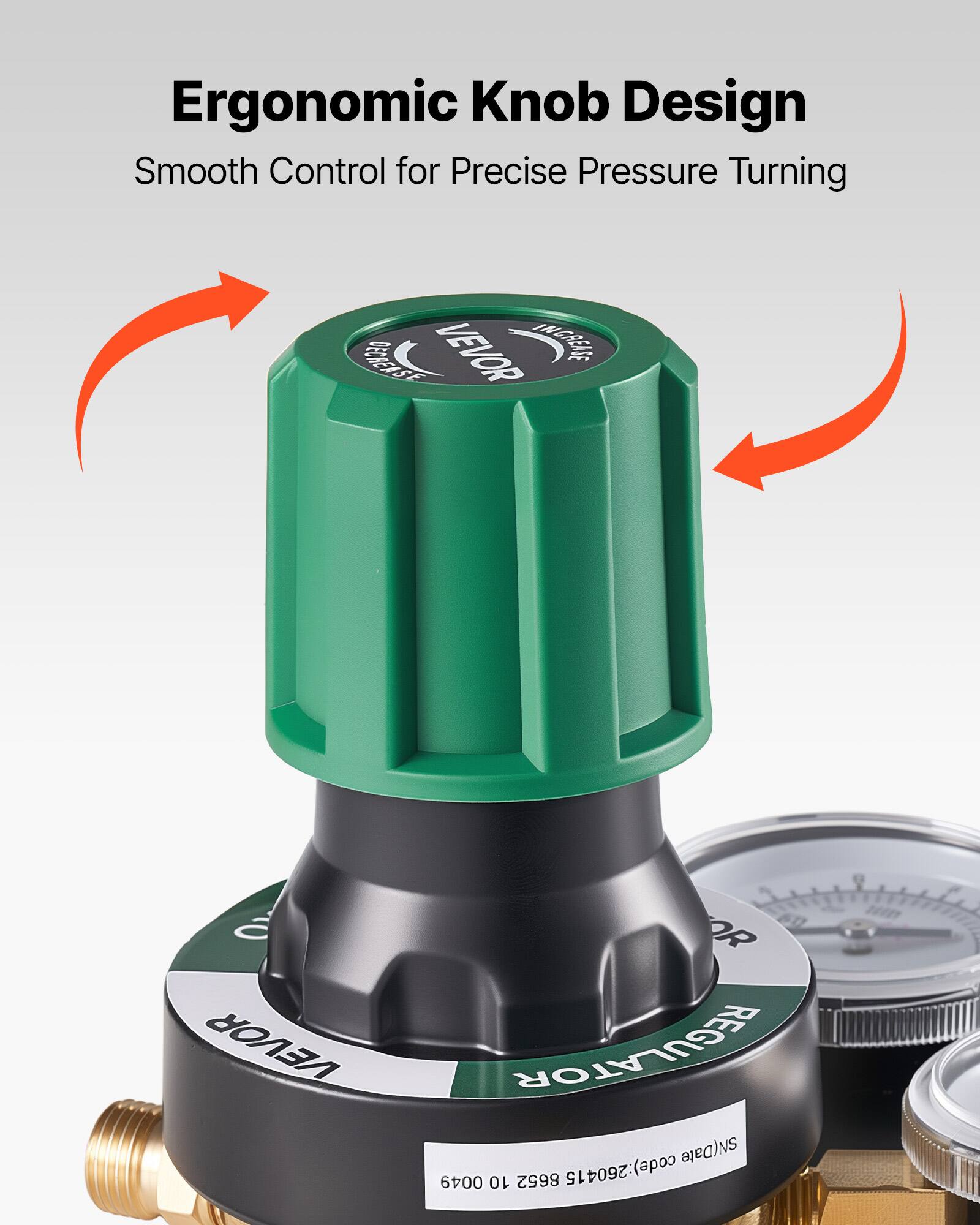 Ergonomic Knob Design Smooth Control for Precise Pressure Turning

COREAS VEVOR INCRES E VEVOR OR REGULATOR

SN(Date 0049 10 8652 code):260415