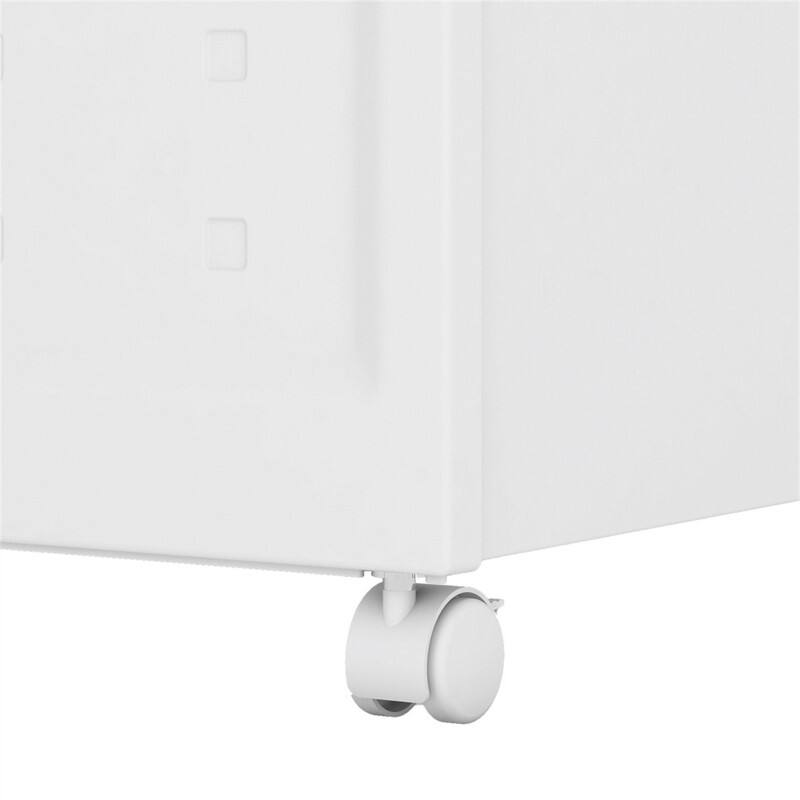 Alt View 6. HTUTWOO - Set of 2 Collapsible Rolling File Boxes - Stackable Storage Organizer with Lids & Wheels, 10 Hanging Files for Home - White.