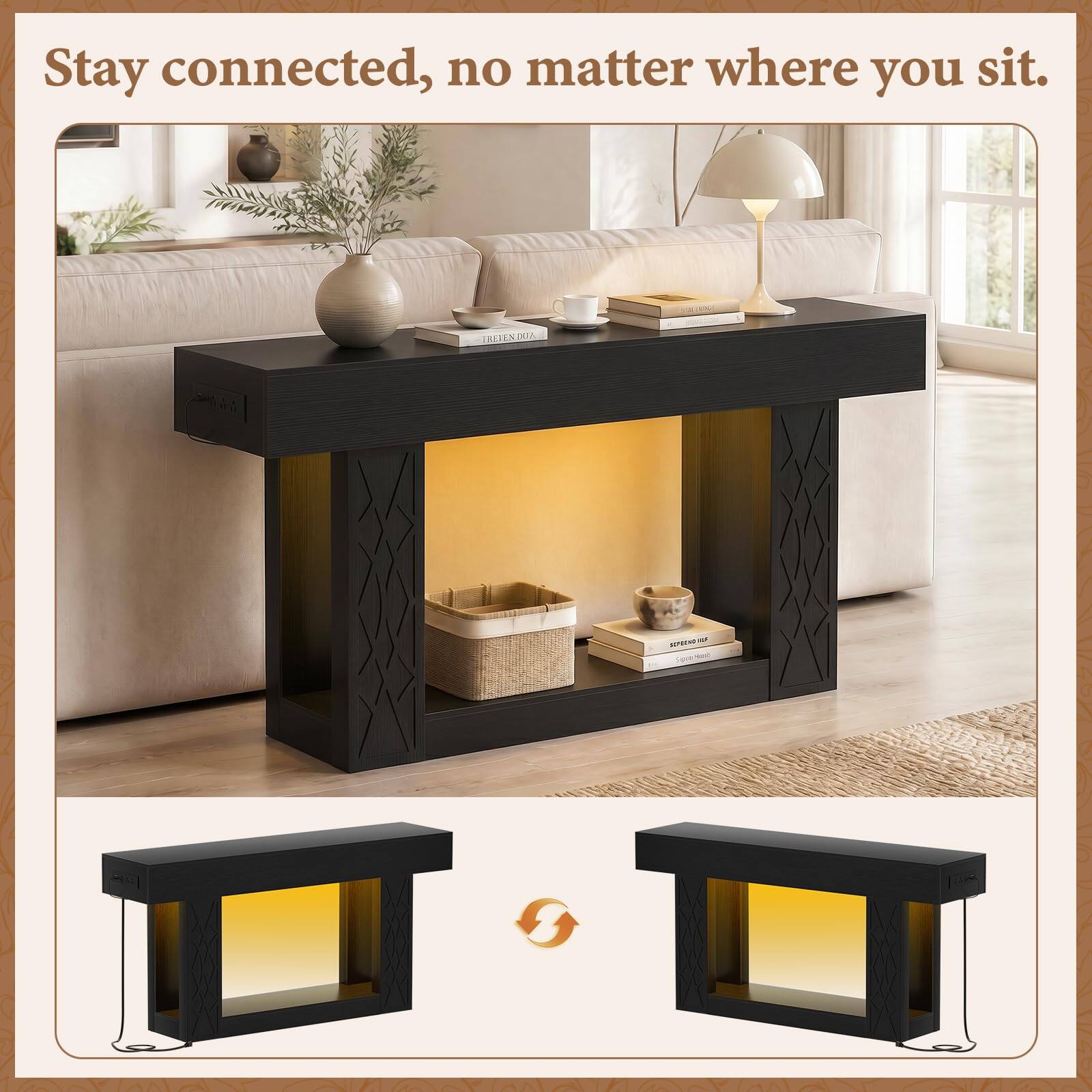 Stay connected, no matter where you sit.