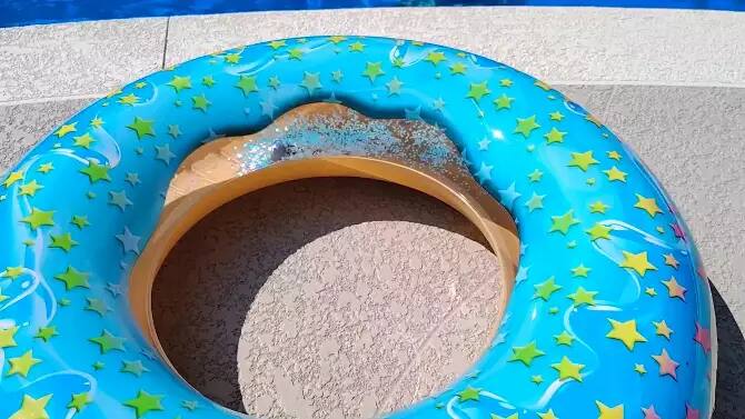 Alt View 2. Joyfy - 3 Packs Inflatable Pool Float, Swimming Pool Tube for Kids Adults, Donut Floatie Ring Water Toys for Summer Beach Party.
