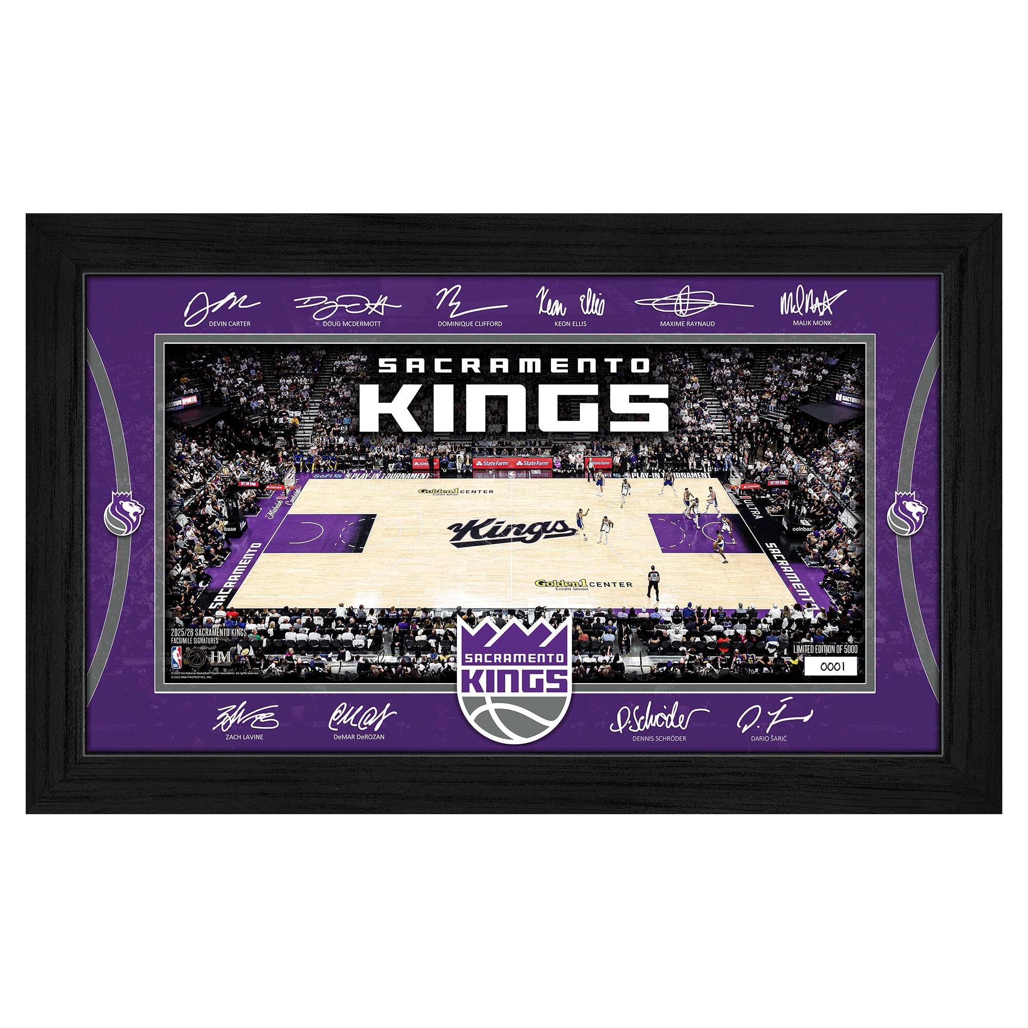 Highland Mint - Sacramento Kings 2025 Signature Court Framed Picture - Multicolor price history on PriceWatchPro