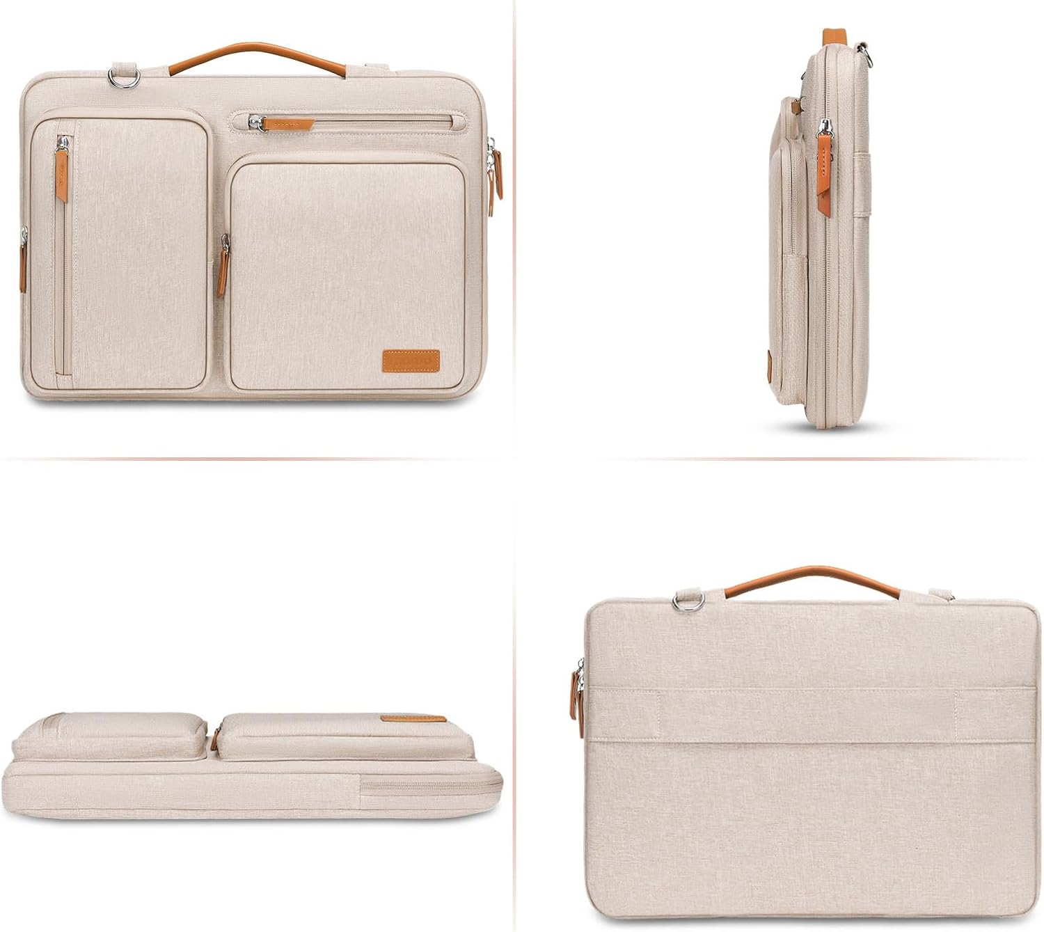 Alt View 3. mosiso - 360 Protective Laptop Shoulder Bag 15-15.6 inch Computer Messenger Bag for MacBook Pro 16 inch HP Dell Lenovo Asus - Sand.