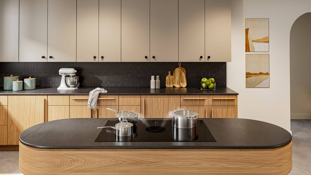 Alt View 5. KitchenAid - 36" Electric Induction Cooktop with 4 Cooking Zones and Bridge XL Even-Heat Zone - Black.