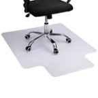 Mind Reader - Office Chair Mat for Carpet, Under Desk Protector, Carpet Grips, Rolling, PVC, 47.5"L x 35.5"W x 0.125"H - Clear