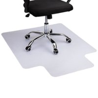 Mind Reader - Office Chair Mat for Carpet, Under Desk Protector, Carpet Grips, Rolling, PVC, 47.5"L x 35.5"W x 0.125"H - Clear - Front_Zoom