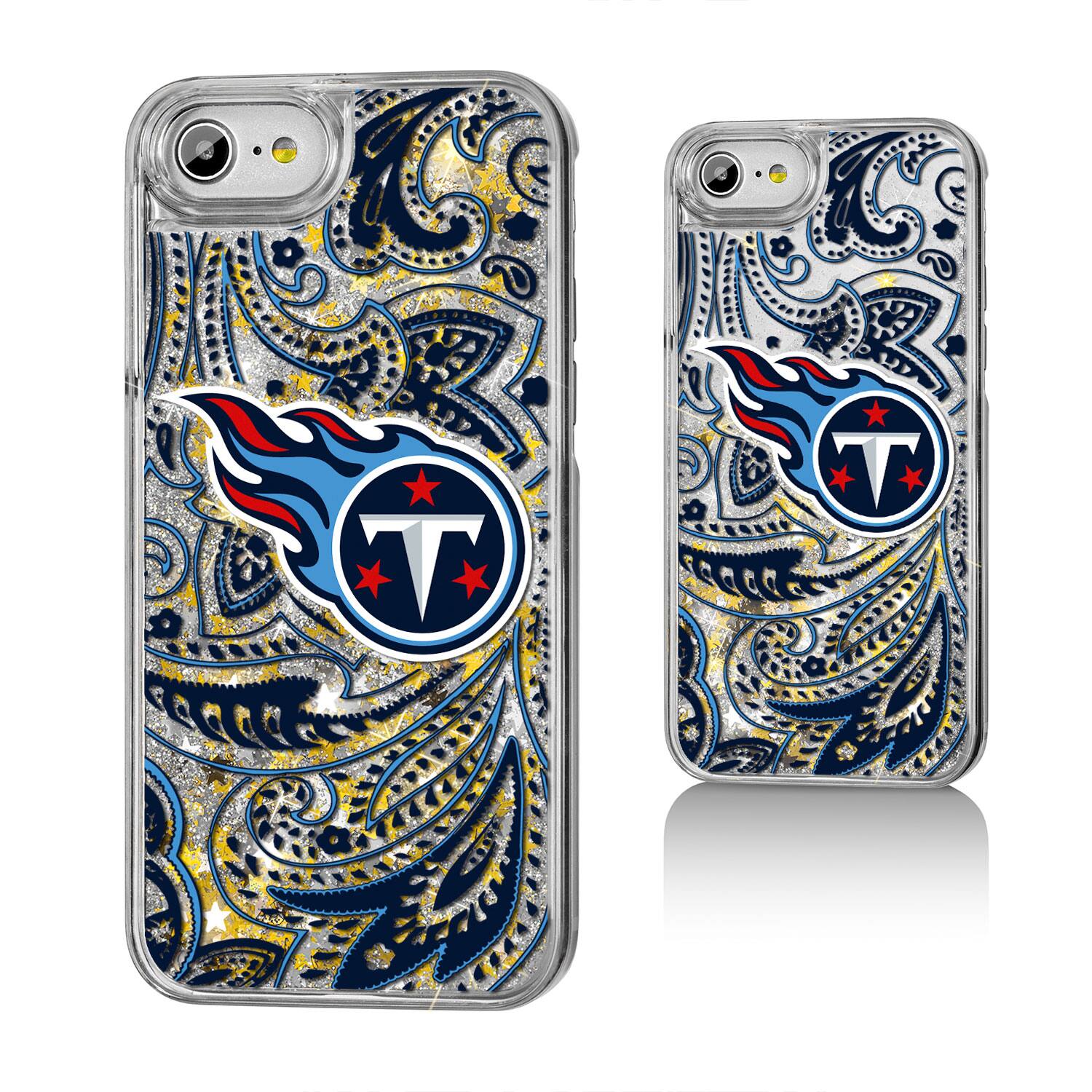 Alt View 3. Keyscaper - Tennessee Titans iPhone Paisley Design Glitter Case - 14 - Multicolor.