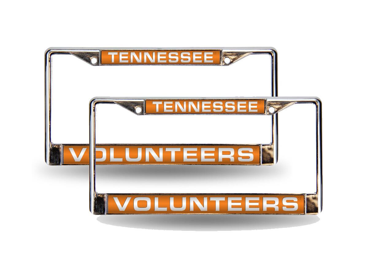 Tennessee Volunteers Chrome Metal Laser License Plate Frame - Set of Two Frames