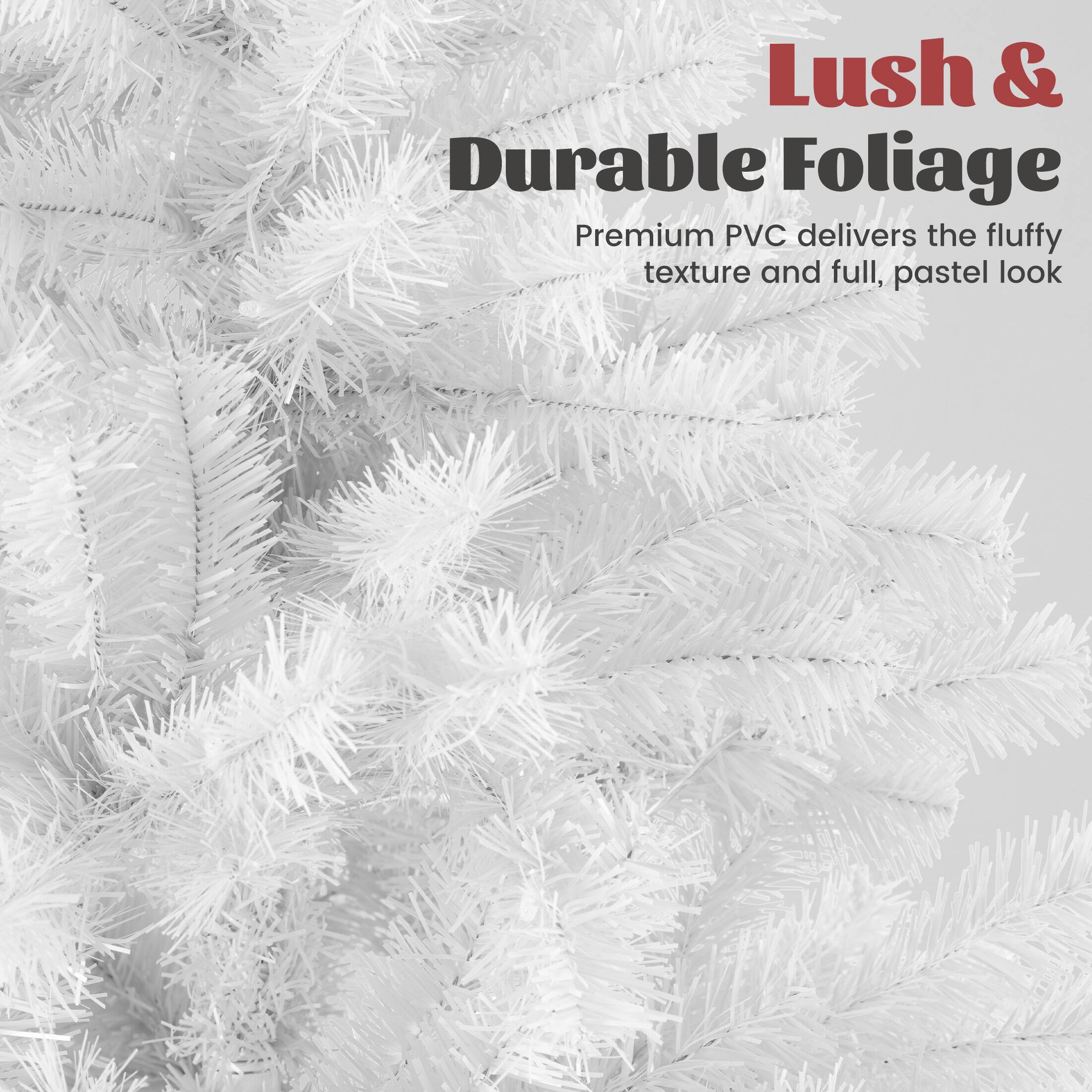 Lush & Durable Foliage  
Premium PVC delivers the fluffy texture and full, pastel look