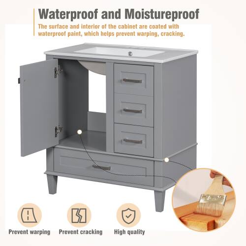 Waterproof and Moistureproof

The surface and interior of the cabinet are coated with waterproof paint, which helps prevent warping, cracking.

- Prevent warping
- Prevent cracking
- High quality