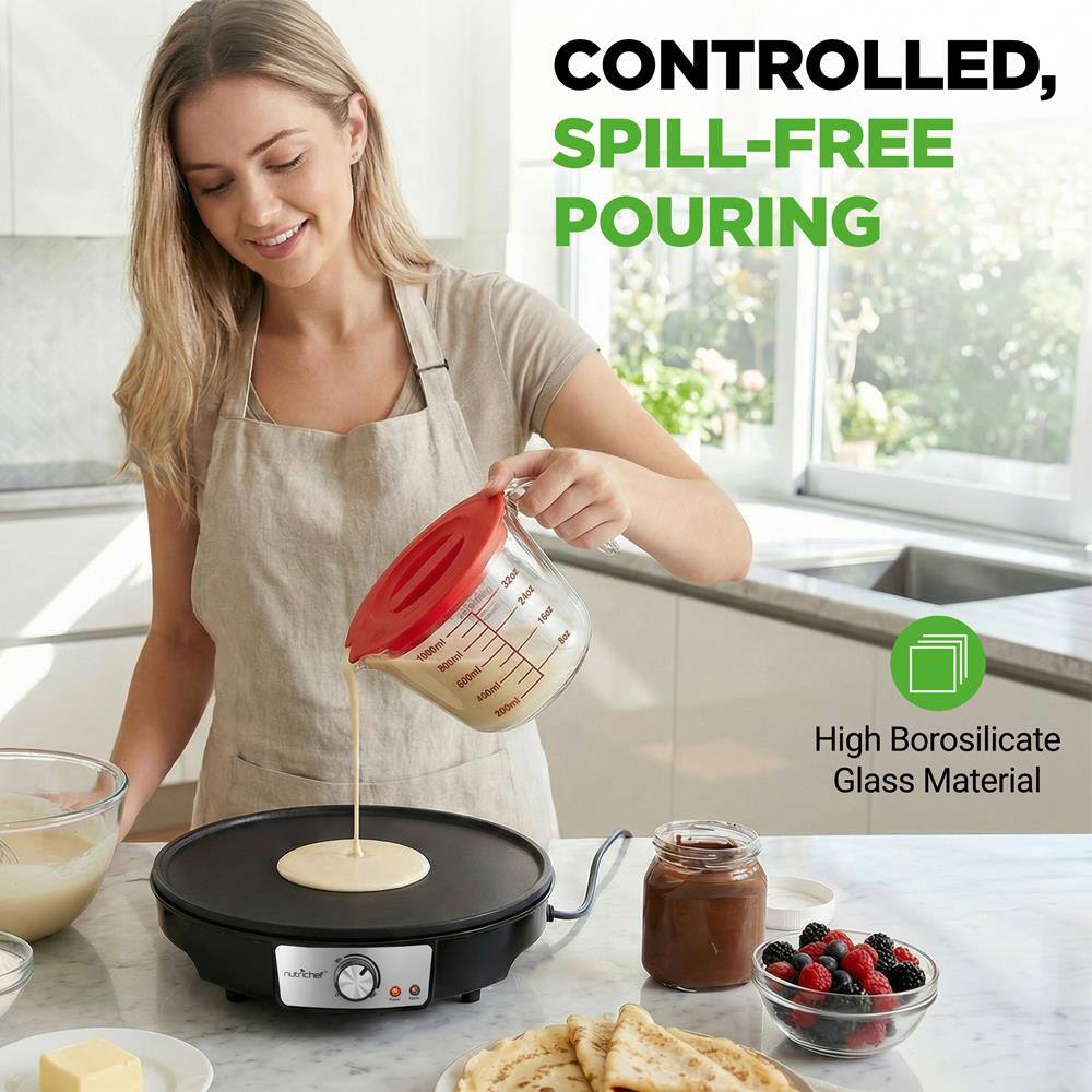 CONTROLLED, SPILL-FREE POURING

3aoe 240 1509 1 1000ml 800ml 600ml 400ml 200ml

High Borosilicate Glass Material