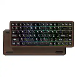 Womier - WD75 HE 75% Hall Effect Wood Mechanical Keyboard,Wireless Rapid Trigger Magnetic Switch Gaming Keyboard - Black