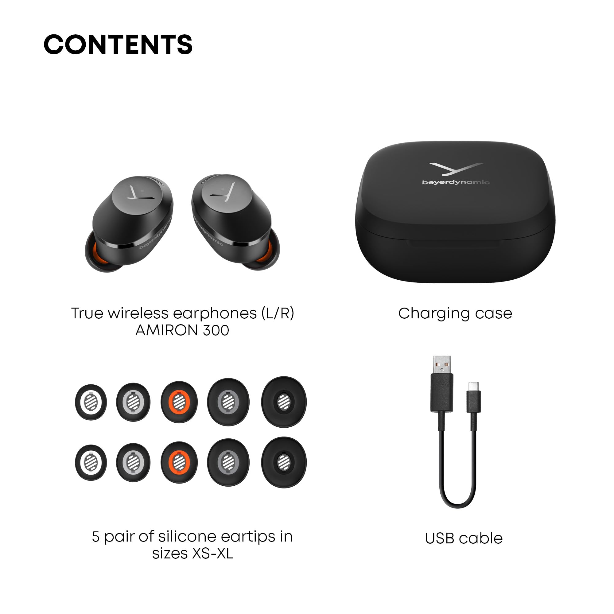 Beyerdynamic Amiron 300 True Wireless Noise Cancelling Earbuds, Up
