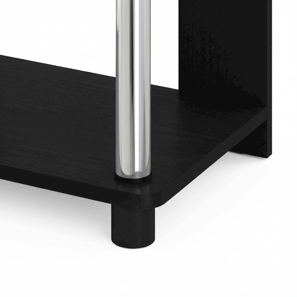Alt View 2. FurniFact - Engineered Wood Bookcase with Shelving for Storage and Display - Americano/Chrome.