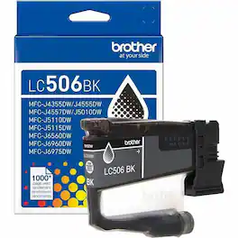 Brother - LC506BK Original Standard Yield Inkjet Ink Cartridge - 1 Each - 1000 pages - Black