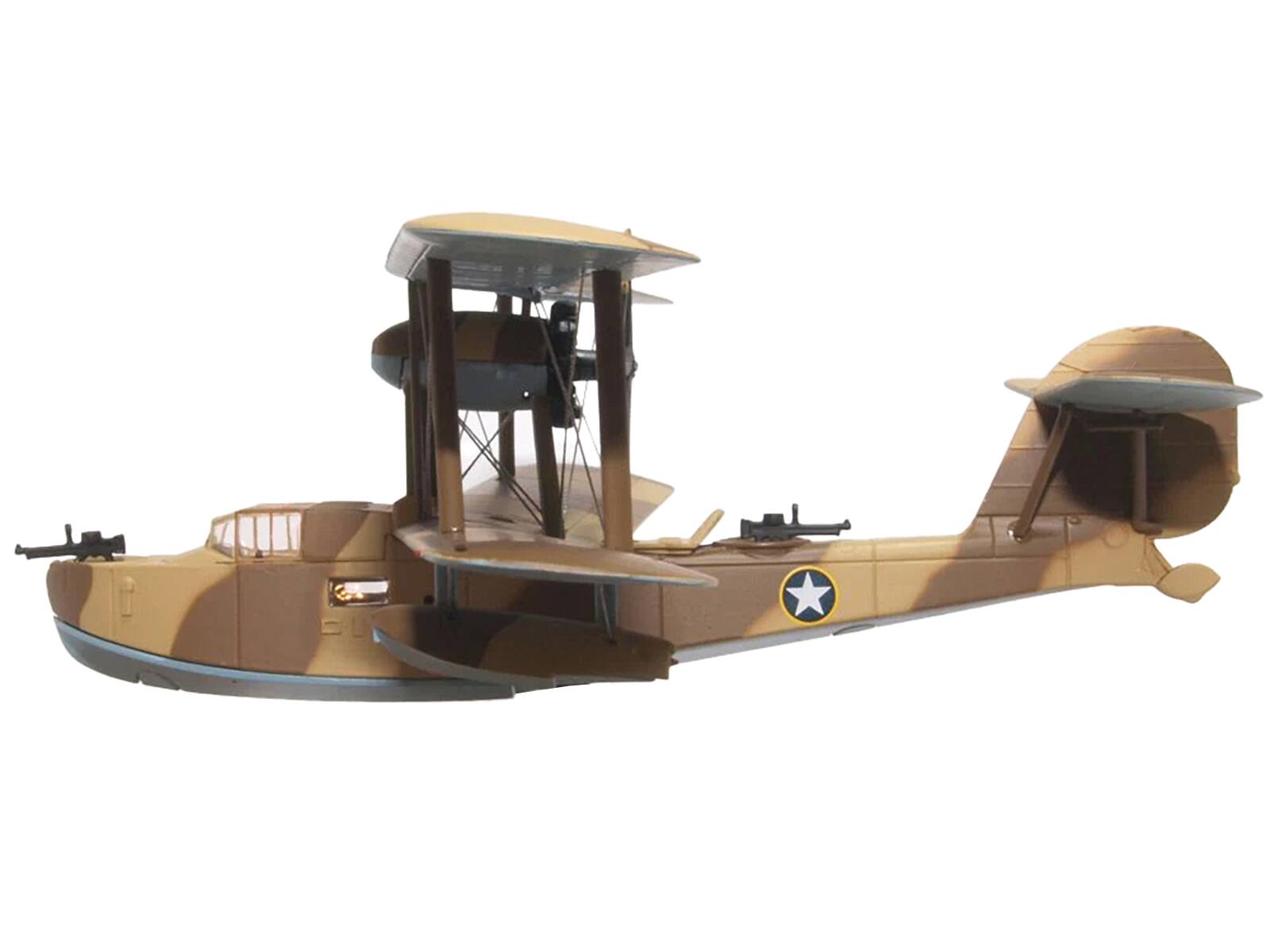 Angle. Oxford Diecast - Supermarine Walrus MKI Aircraft "Operation Torch North Africa" (1942) Royal Air Force "Oxford Aviation" Series 1/72 - Cream.