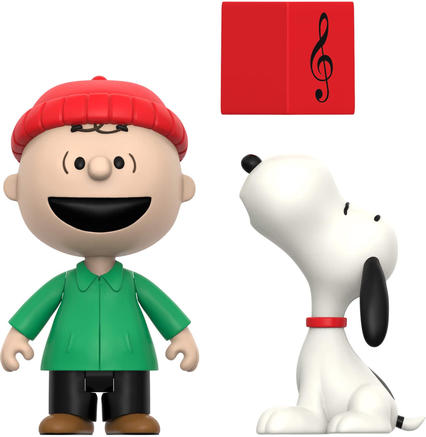 Super7 Peanuts ReAction Figures Charlie Brown & Snoopy (Caroling