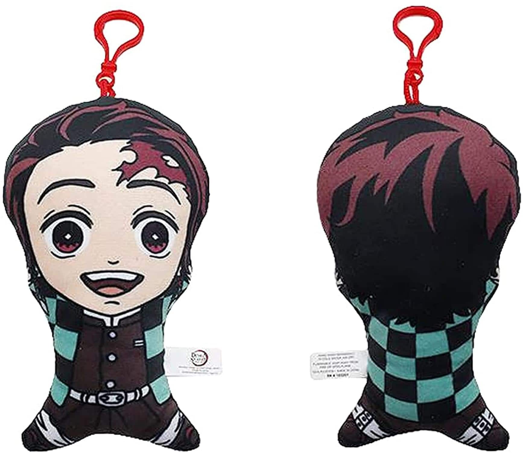 Toynk - Demon Slayer 5 Inch Plush Bag Clip Hanger | Tanjiro - Black