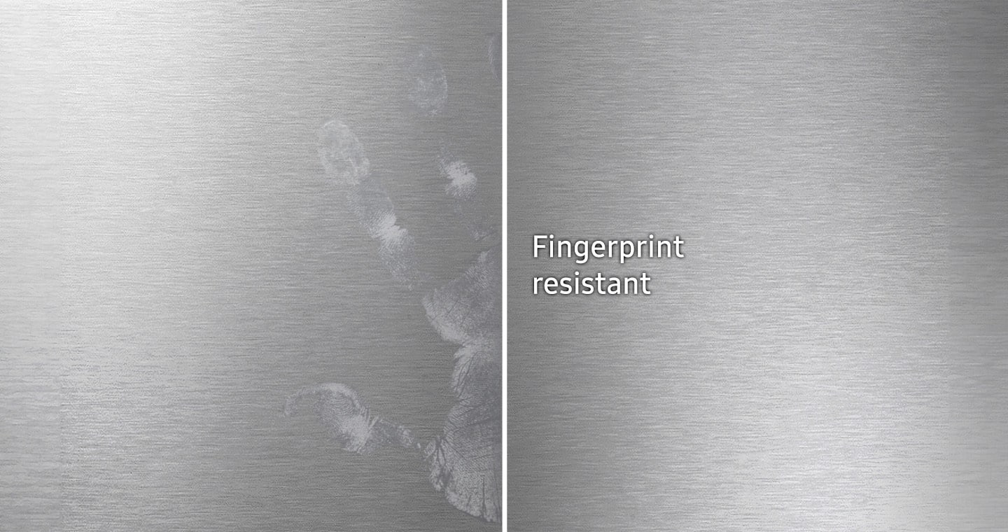 The text on the image reads "Fingerprint resistant."