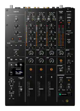 Pioneer DJ - DJM-V5 3-Channel Performance DJ Mixer with 4-Band EQ, Compact Professional Mixing Board with SonicLink, 6 Send FX Types