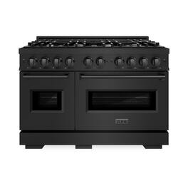 ZLINE - 48" Classic Double Oven Dual Fuel Range with 8 Burners (CDRB-48) - Black Stainless Steel