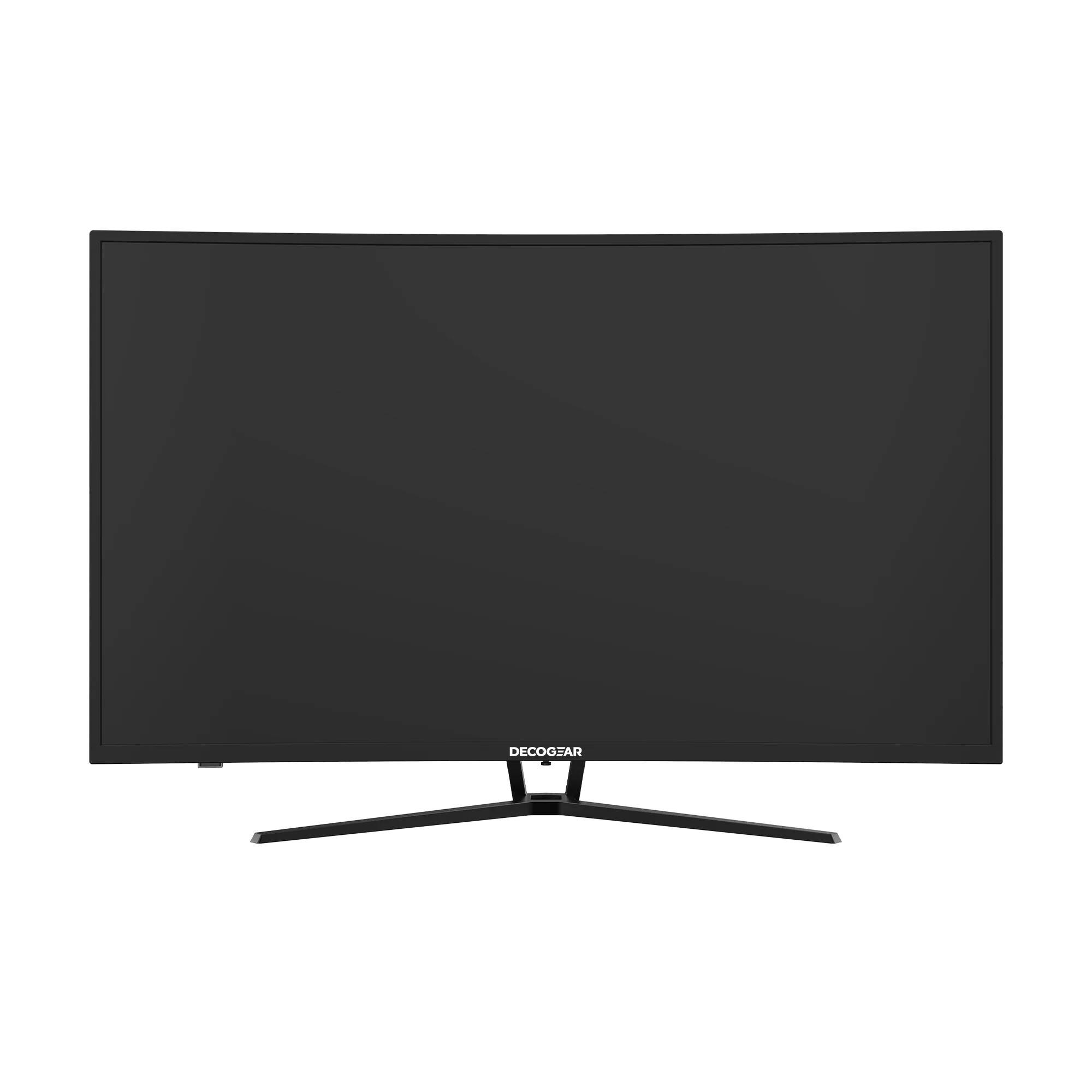 Angle. Deco Gear - 39-Inch Curved Gaming Monitor, 2560x1440, 1ms MPRT, 165 Hz, 4000:1, R3000 - Black.