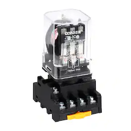 Unique Bargains - DPDT Electromagnetic Power Relay, AC 380V Coil 10A, 11 Pin MK2P-I Small Relay with Socket Base, 3NO/3NC JTX-3C - Black