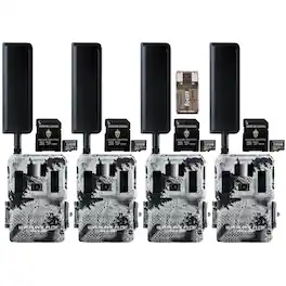 Spartan Camera - Spartan GoLive2 4G/LTE Trail Camera (4 Pack) with 32GB Memory Card & Card Reader