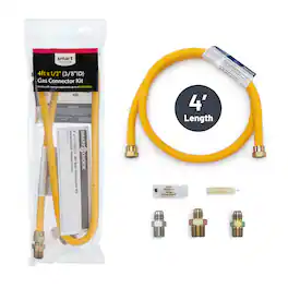 Smart Choice - 4' X 1/2" Gas Connector Kit
