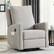 Front. Bestier - Bestier Glider Swivel Rocker Recliner with Soft Padded Backrest - Grey.