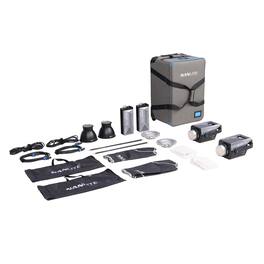 NANLITE - FC-500B 520W Bi-Color LED Video 2-Spotlight Kit w/Softboxes Case