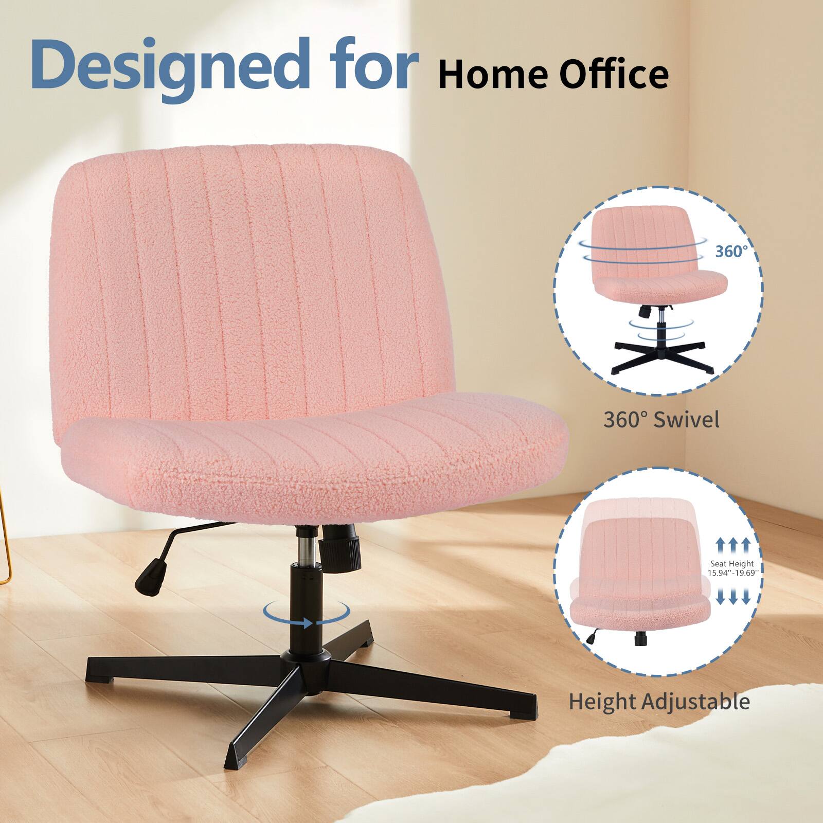 Designed for Home Office

360° Swivel

Height Adjustable

Seat Height: 15.94" - 19.69"