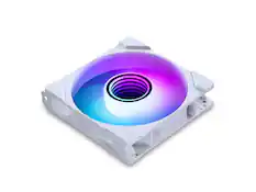 Front. Phanteks - Phanteks M25-120 Gen2, 120mm ARGB Cooling Fan with Daisy-chain Frame & Mirror Hub, White - White.