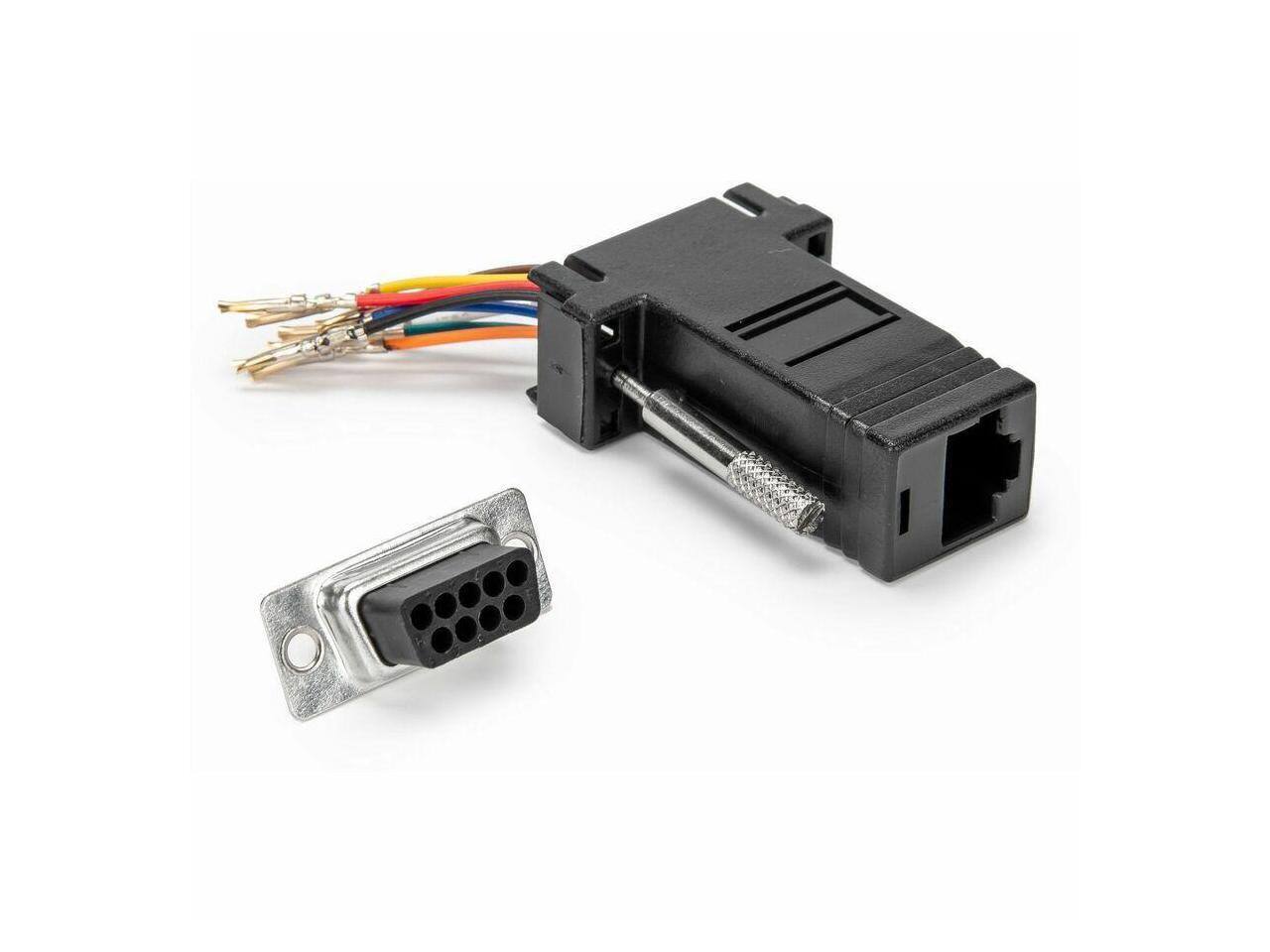 Alt View 2. Rocstor - Rocstor DB9 to RJ45 Serial Adapter - Black, Gold Contacts - Black.