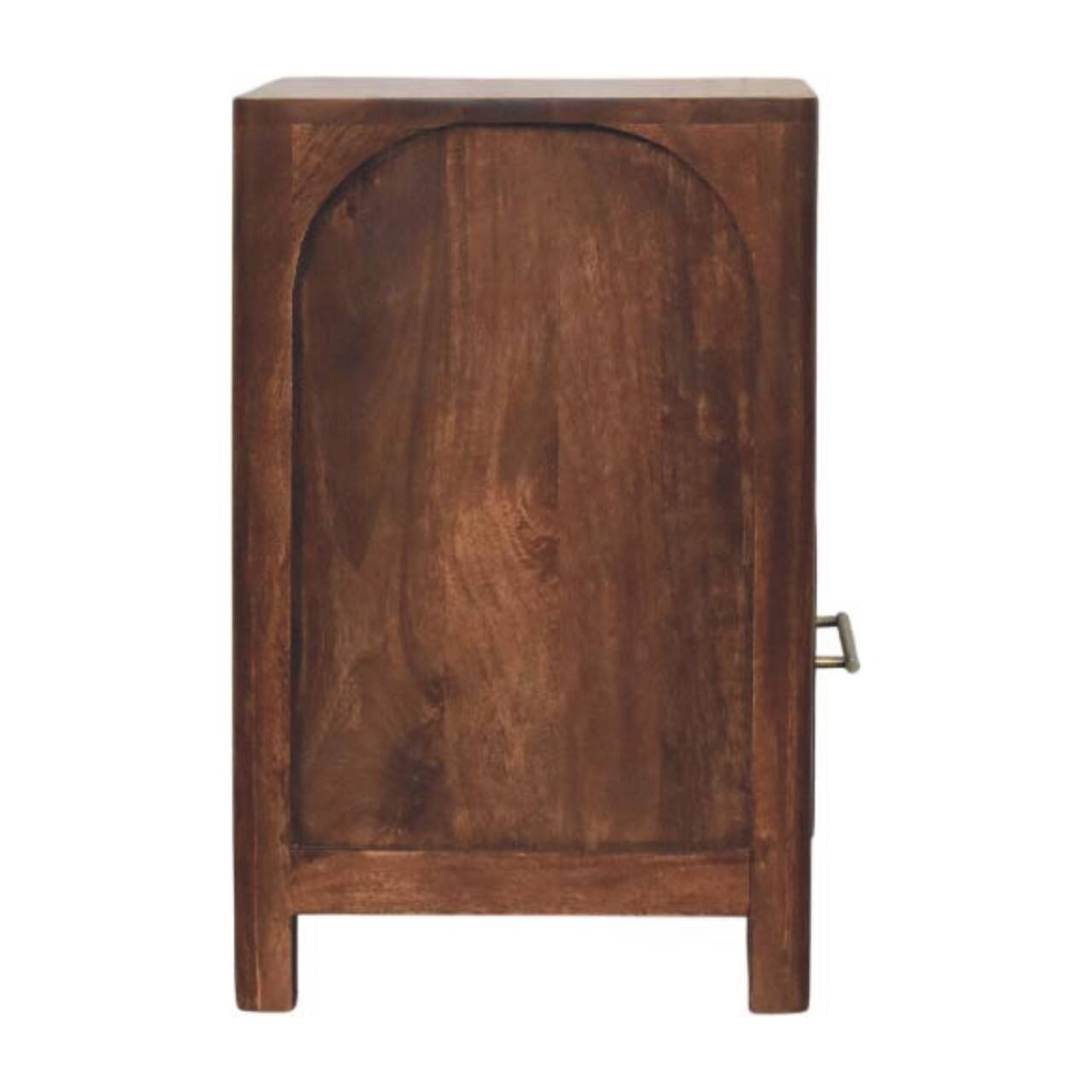 Alt View 4. Artisan Furniture - Artisan Furniture Solid Wood Arc-Line Bedside Table, 1 Drawer, Brown - Brown.