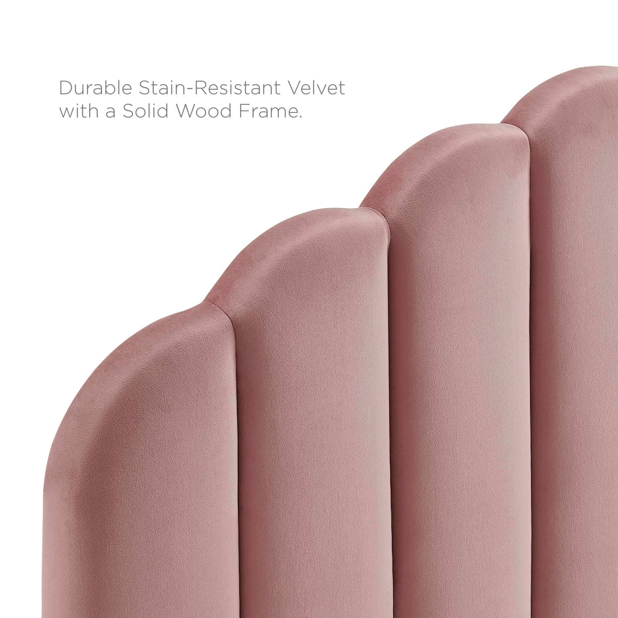 Durable Stain-Resistant Velvet with a Solid Wood Frame.