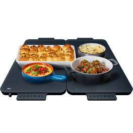 Chefman - Everything Warmer Modular Expanding Warming Tray, Two 10” x 16” Trays - Midnight