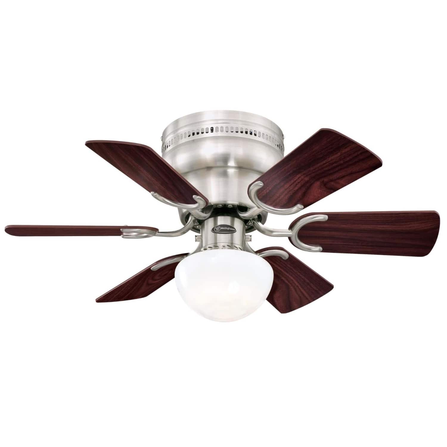 Westinghouse - Petite 30 in. Brushed Nickel Brown LED Indoor Ceiling Fan