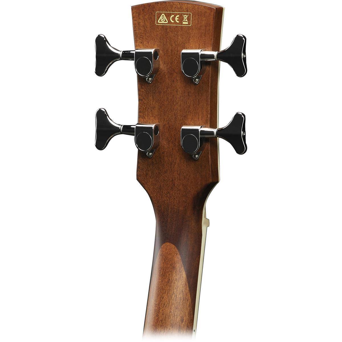 Alt View 3. Ibanez - Ibanez PNB14E Parlor Maple Neck Acoustic/Electric Bass Guitar, Open Pore Natural.