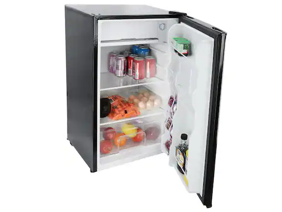 Front. MegaChef - MegaChef 3.2 Cubic Feet Refrigerator in Black - Black.