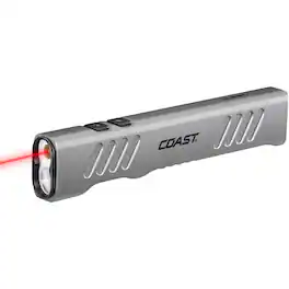 Coast - COAST® SLAYER LASER 1000 Lumen USB-C Rechargeable LED Flashlight with Pocket Clip - 5 mW Laser, 650 nm Wavelength - Gray