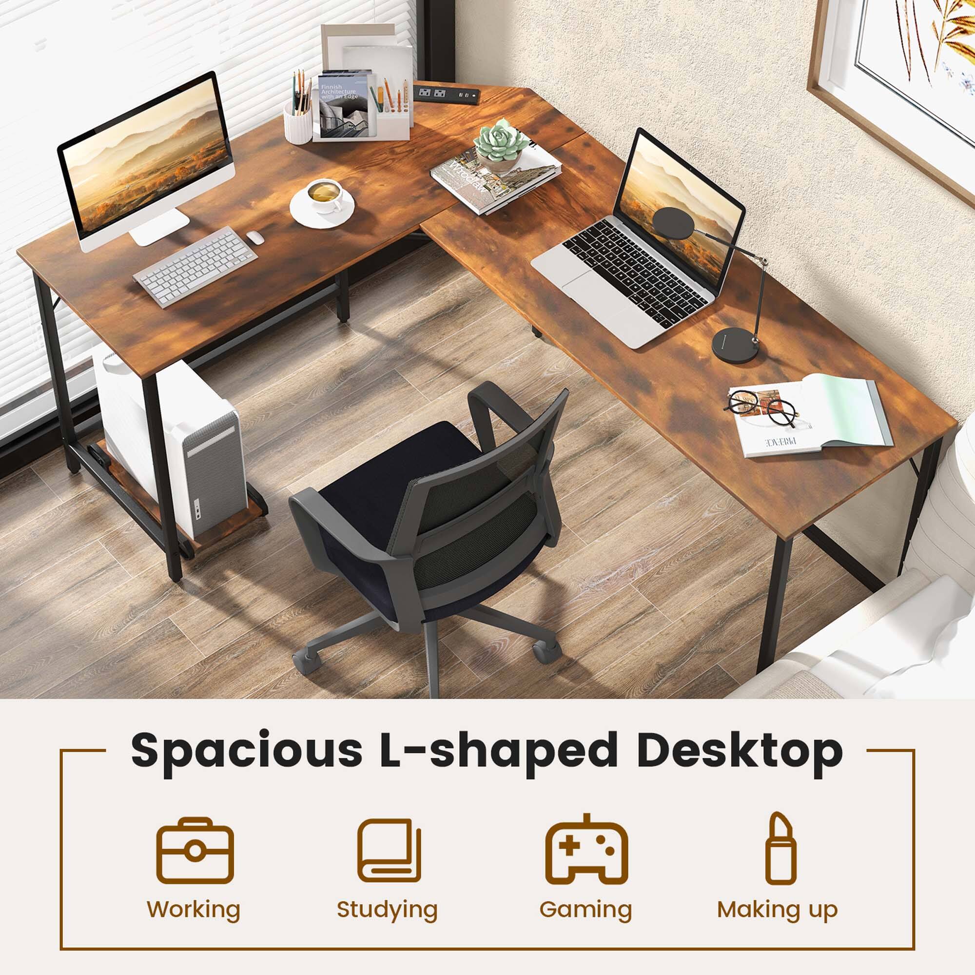 Spacious L-shaped Desktop + Working, Studying, Gaming, Making up