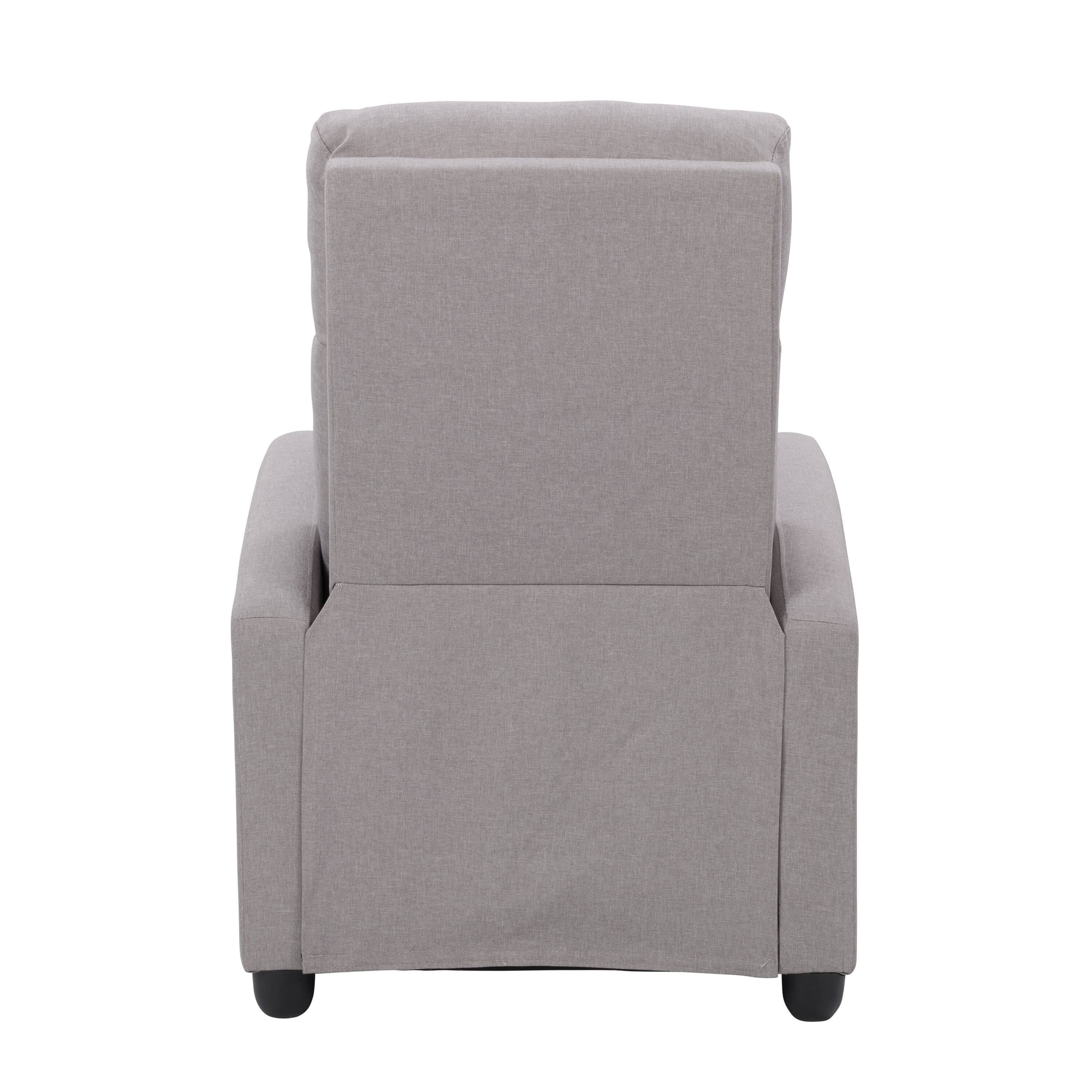 Alt View 16. CorLiving - Oren Fabric Recliner - Light Grey.