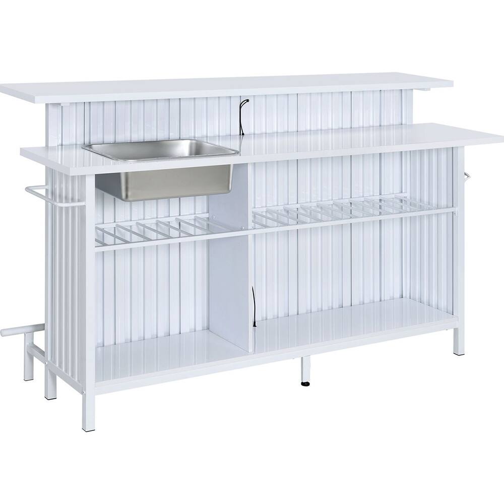 Left. Elements - Leilani Bar Table - White.