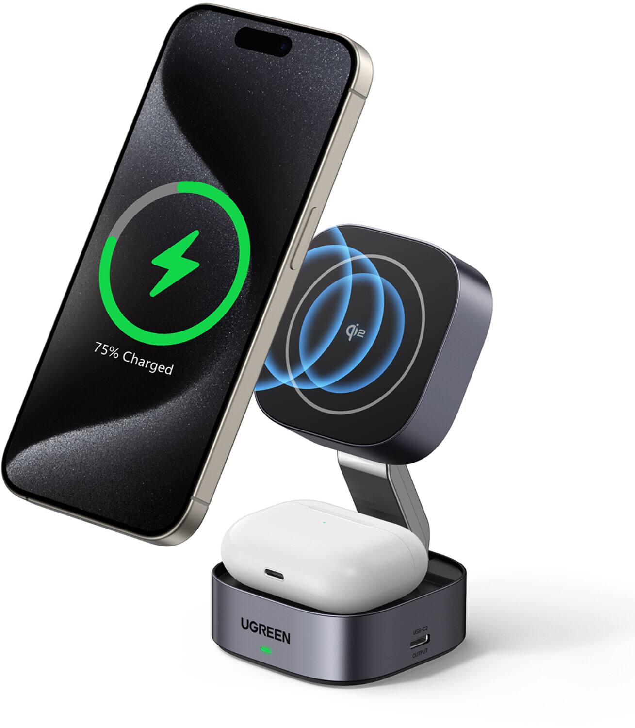 75% Charged

UGREEN

USB-C OUTPUT

Qi 2