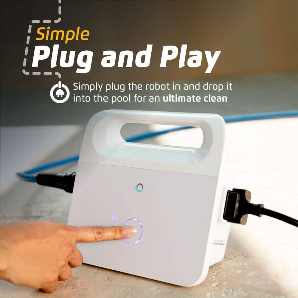 Simple Plug and Play: Simply plug the robot into the pool for an ultimate clean.