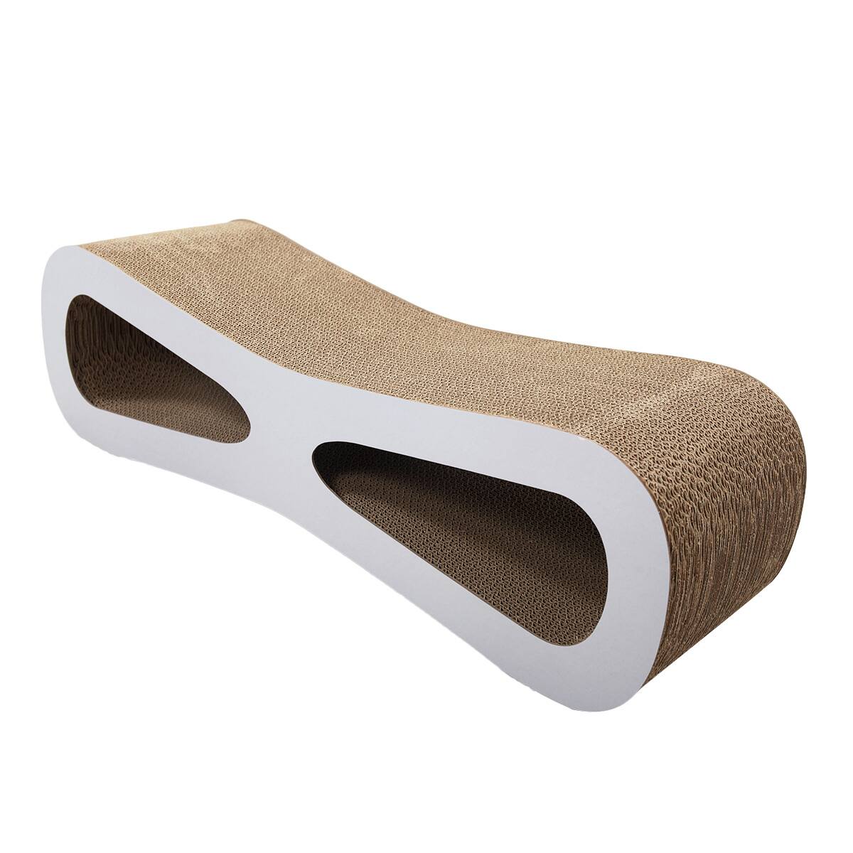 Alt View 1. Siljoy - Corrugated Cardboard Cat Scratcher Lounge, Dual‑Use Scratching Pad & Resting Bed for Indoor Cats.