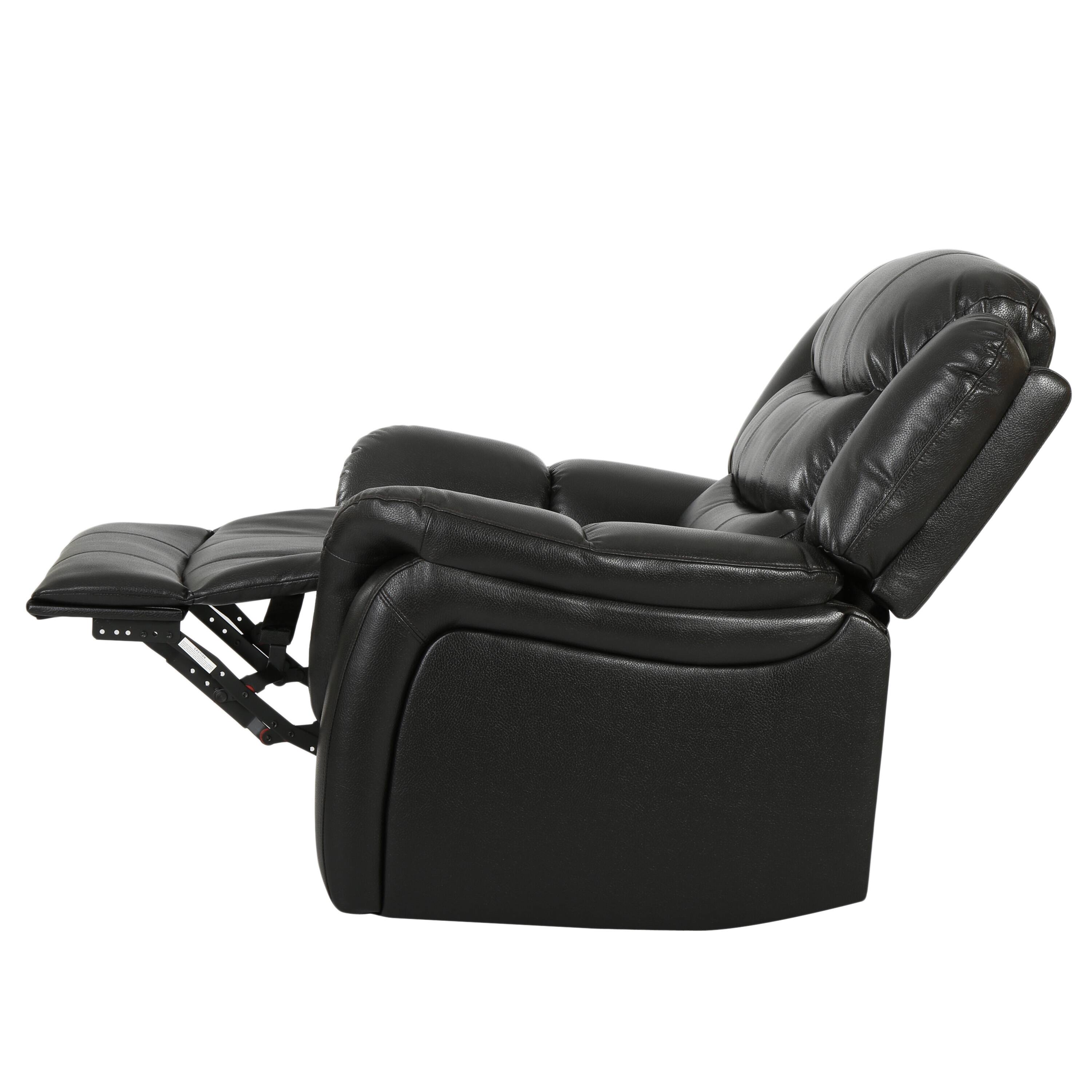Alt View 8. APRILSOUL - Classic Design Recliner Black Berry Pu Upholstery Glider Recliner - Brown.